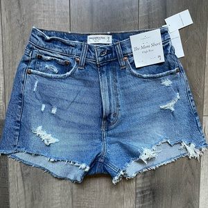 Abercrombie Curve Love High Rise Mom Shorts